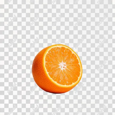 A tangerine on a white background.   2s3e51t
