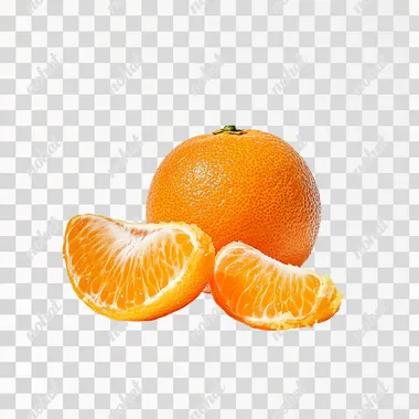 A tangerine on a white background.   2s3e51t