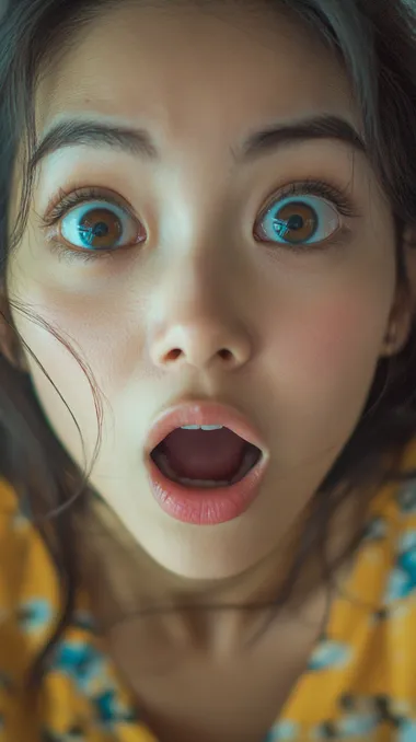 an asian woman shocked
