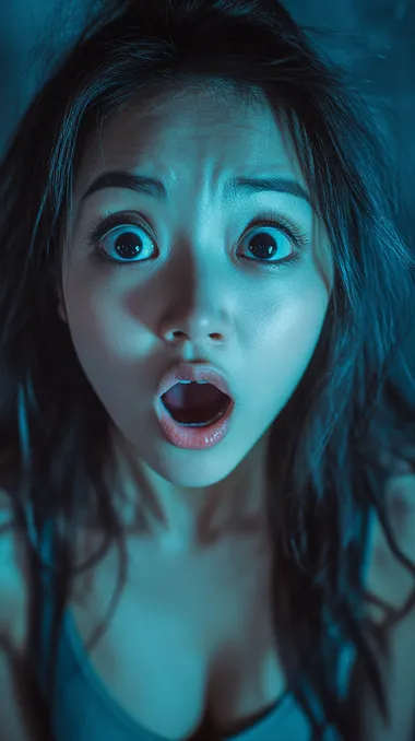an asian woman shocked