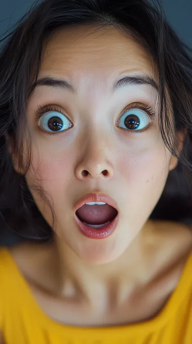 an asian woman shocked