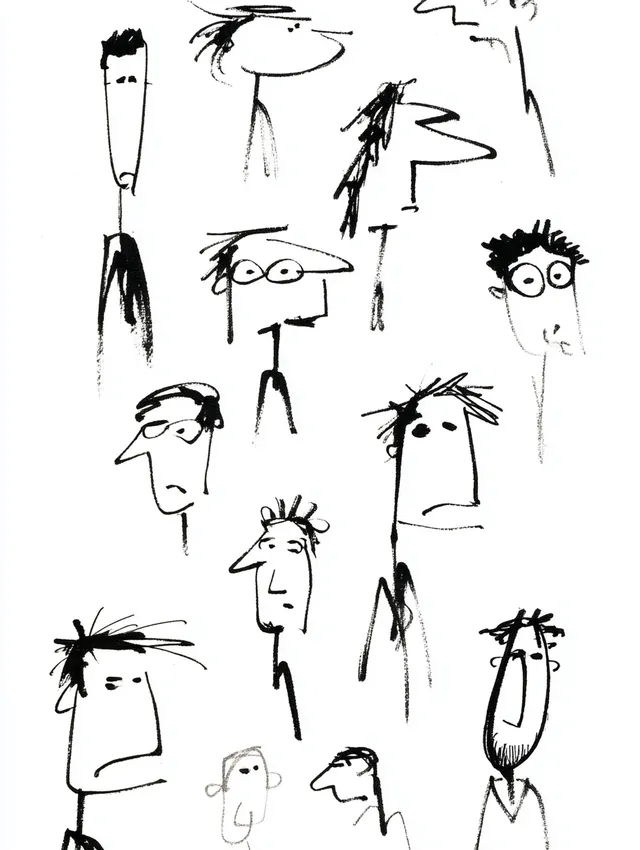 Expressive Stick Figures Doodle