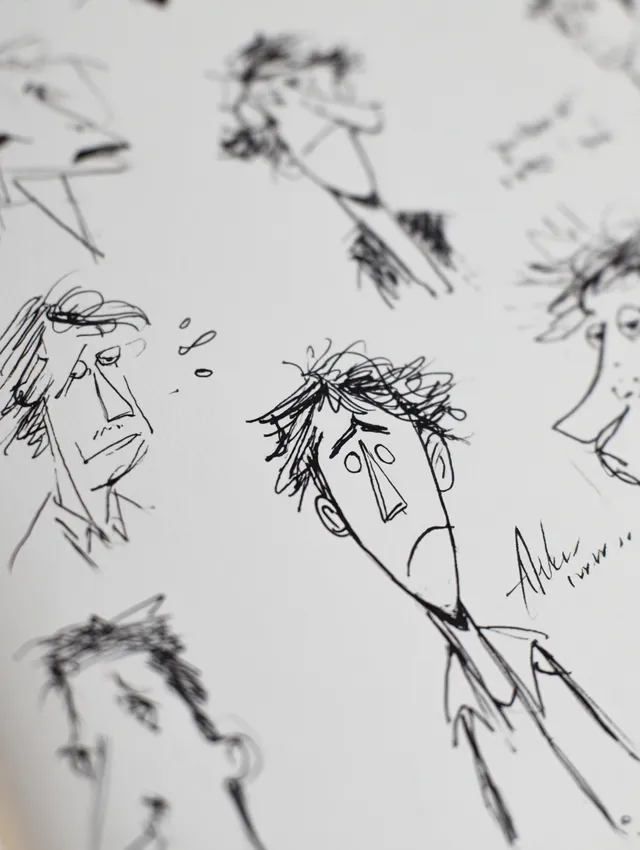 Expressive Stick Figure Doodles in Minimalist Style