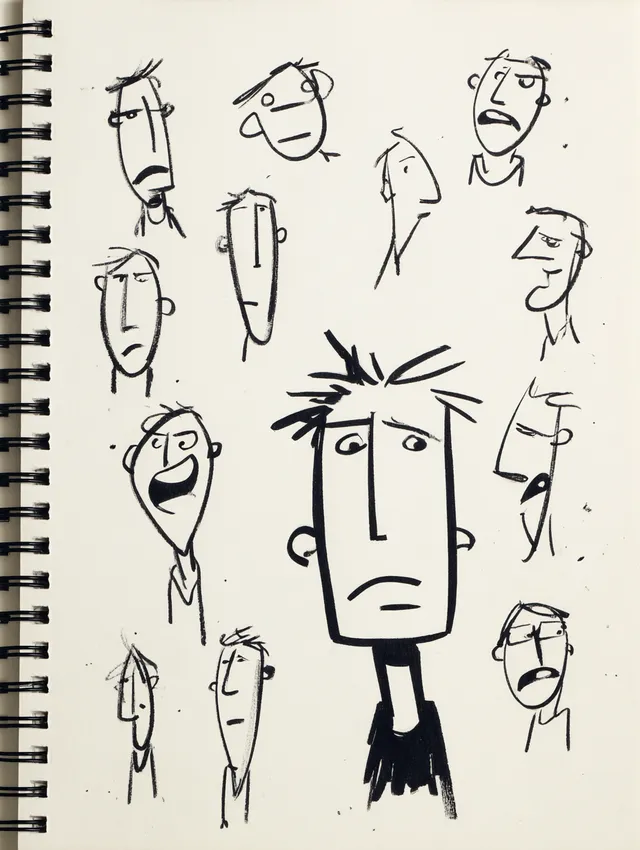 Expressive Stick Figures Doodle