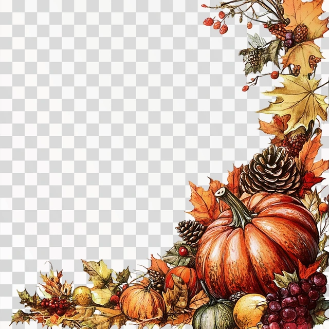 a page border for a thanksgiving themed book