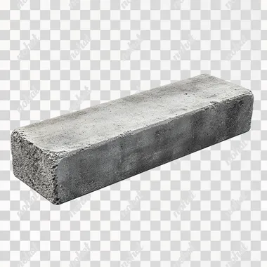 a concrete rectangle on a white background. Realistic picture