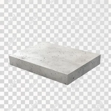 a concrete rectangle on a white background. Realistic picture