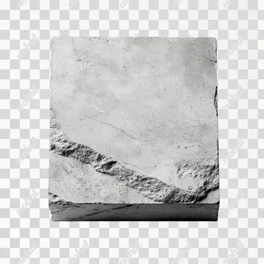 a concrete rectangle on a white background. Realistic picture
