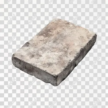 a concrete rectangle on a white background. Realistic picture