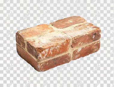 Brick isolated on white background, studio shot, soft lighting, high resolution photography