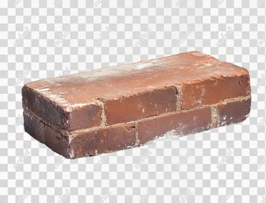 Brick isolated on white background, studio shot, soft lighting, high resolution photography