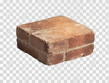 Brick isolated on white background, studio shot, soft lighting, high resolution photography
