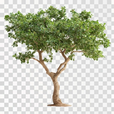 myrrh tree on a white background