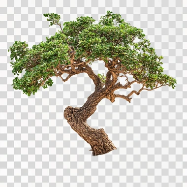 myrrh tree on a white background