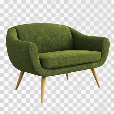 green nordic couch in PNG --s 50