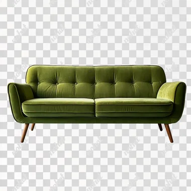 green nordic couch in PNG --s 50