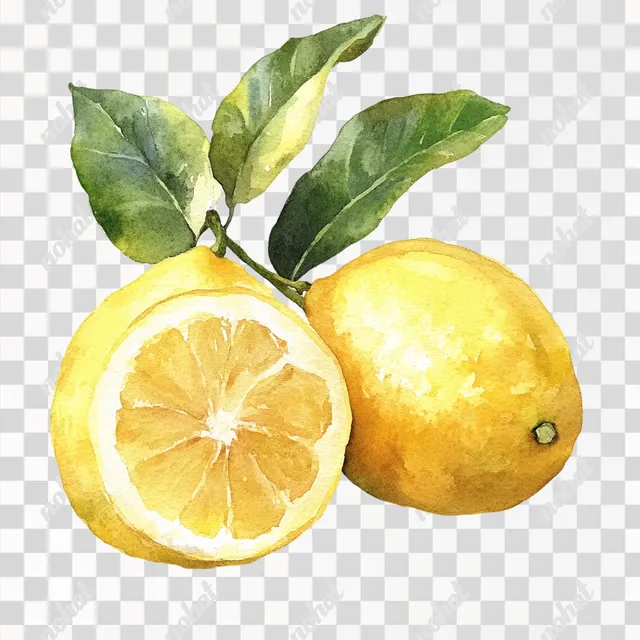Sicilian Lemon: A Subtle Watercolor Delight