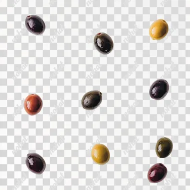 olives on a white background