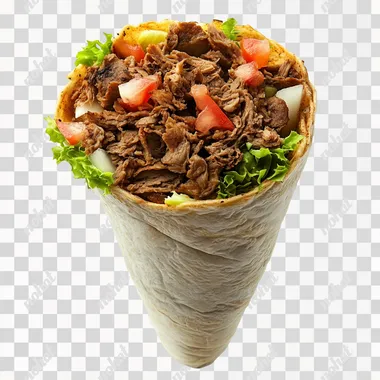 Doner Kebab white background