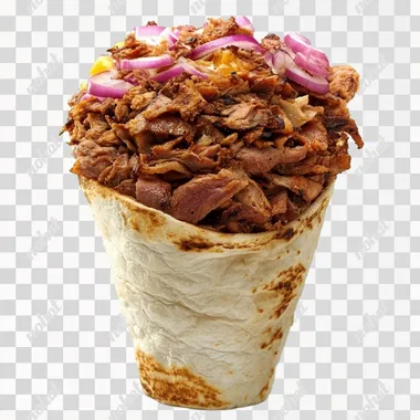 Doner Kebab white background