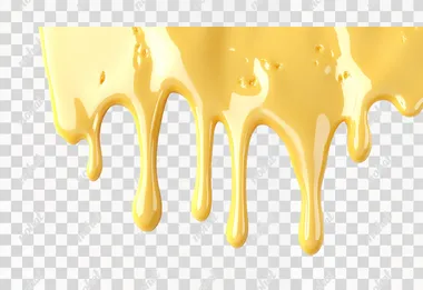 Molten cheese dripping on wall, no shadows, isolated on white background,