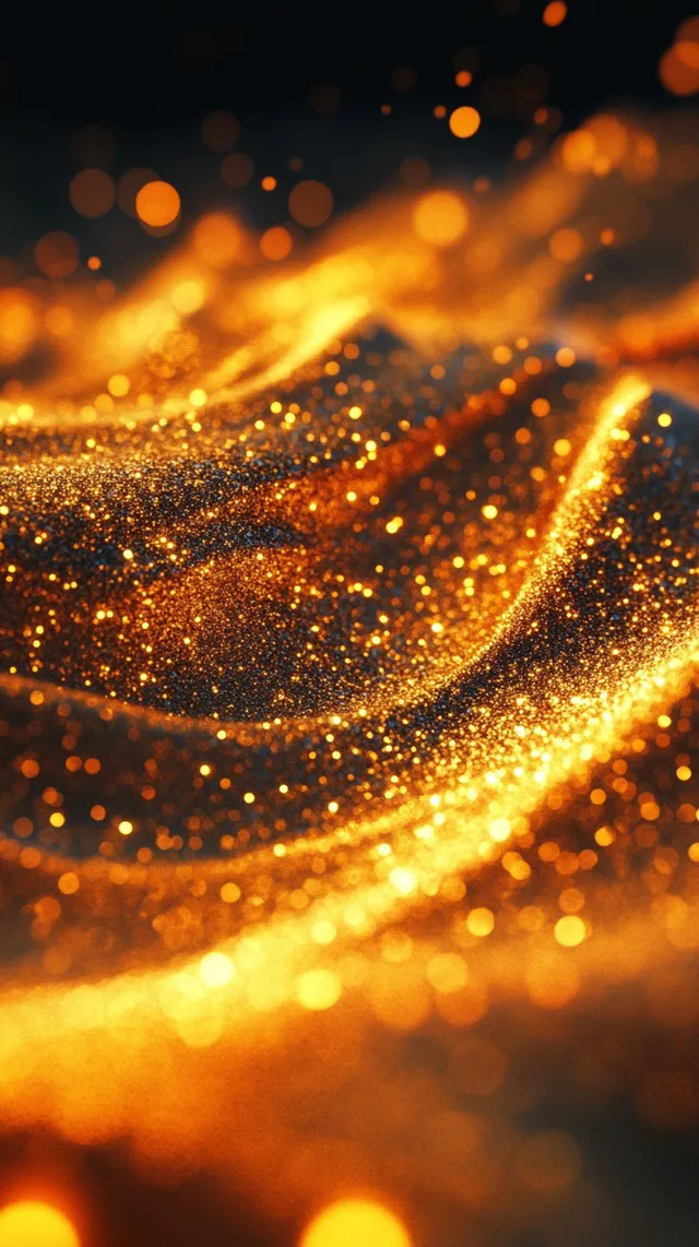 Vibrant Golden Glittering Texture