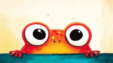 Cute frog against a white background looking shocked   1400853173  --sv 4