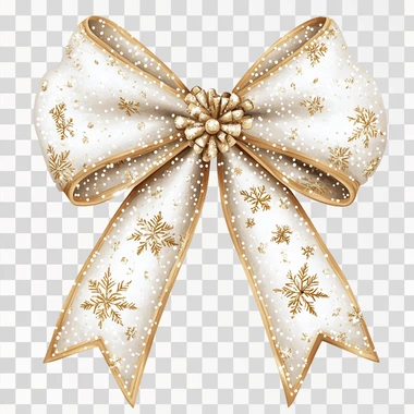 beautiful winter bow, cute, 300 dpi, realistic clip art, high detail, white background