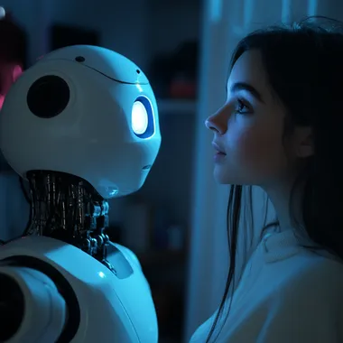 15 year old talking with her new friend AI robot, sony fx30