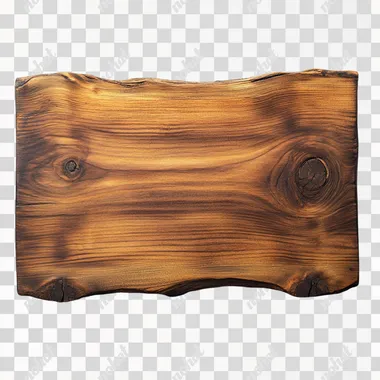 blank wooden sign, white background