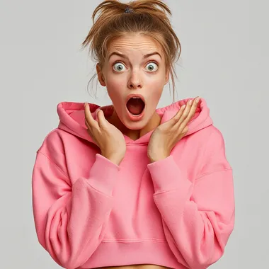 amazed young woman, sportswear, young gen z guy