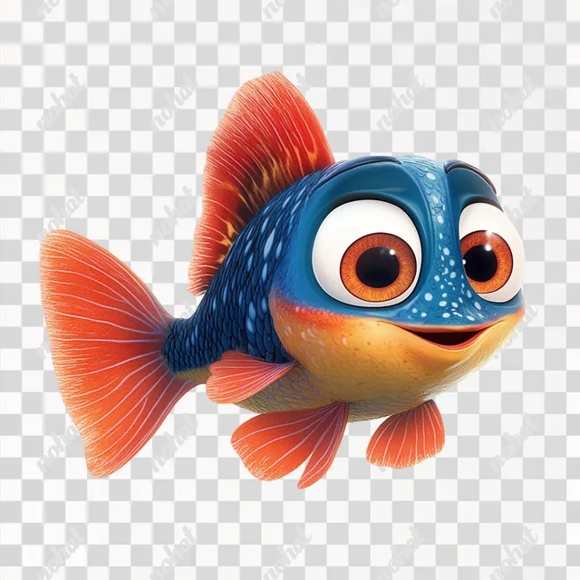 Don Pepe: The Cheerful Pixar-Style Fish Character