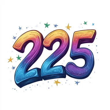 Retro-style Class of 2025 vector text with bold, colorful lettering and stars, white background   jbm4eaj