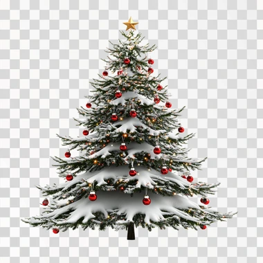 christmas tree, 3d, white background