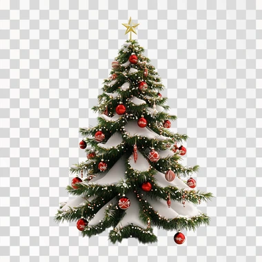 christmas tree, 3d, white background