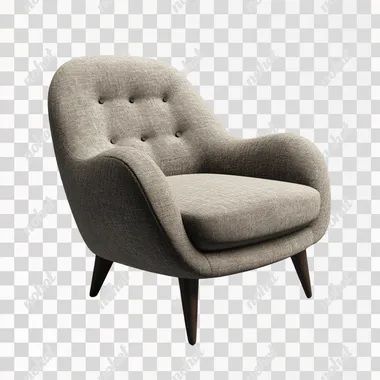modern arm chair on a white background, png free download, 32k uhd, minimalist sets, photo realistic, commercial imagery, isolated, no shadows