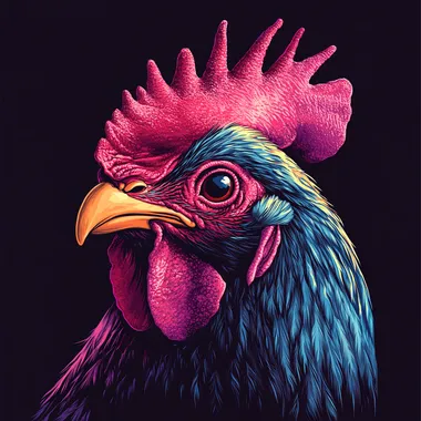 stylish chicken for t-shirt print --s 650