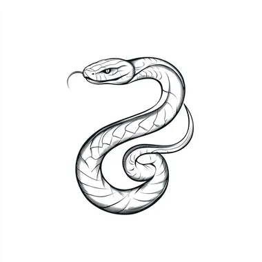 minimalistic snake outline