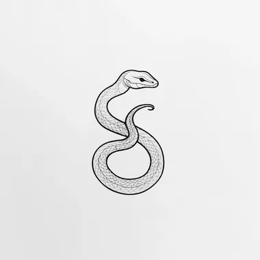 minimalistic snake outline