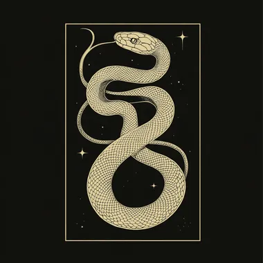 minimalistic snake outline