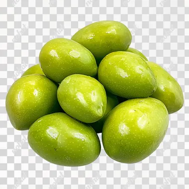 slide of green mangoes, pile of green mangoes, photorealism, realistic photo, white background, more realistic, photo