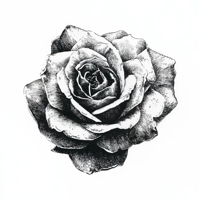 Elegant Black Rose Illustration