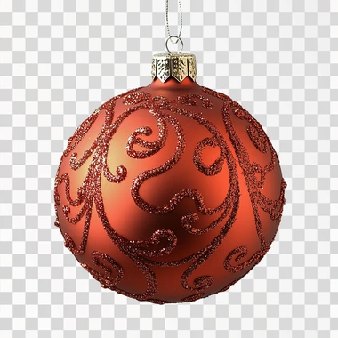 christmas ornament macro on white background