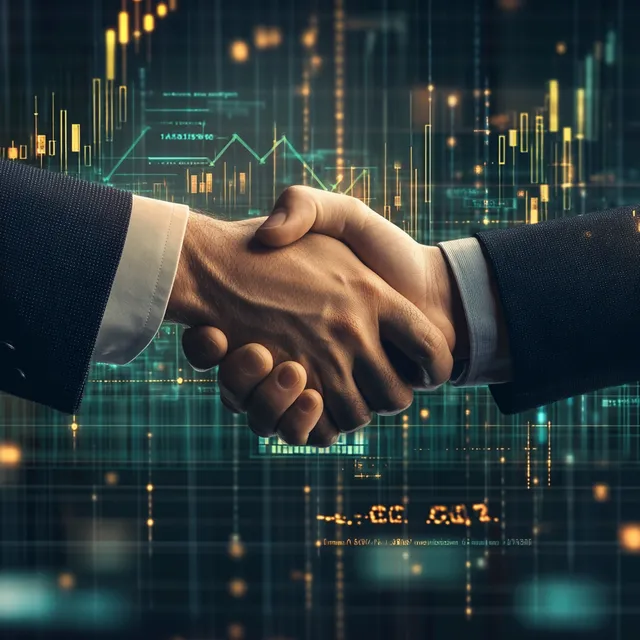 Symbolic Handshake Representing Trust and Partnership in Investment