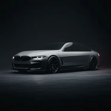 Create a high-resolution concept rendering of a custom BMW 420d F36 Gran Coupe M Sport reimagined in a futuristic, Motomuzi-inspired design language. Extend the front end to feature an extra long, classic-inspired bonnet that visually balances with a low-slung fastback roofline. The roof must flow uninterrupted from windscreen to rear bumper in a single arc  lip, spoiler, or visual break. Sculpt the body with ultra-clean surfacing, flush glass, minimal panel gaps, and integrated lighting. Use oversized 22-inch alloy wheels, wide-body fenders, M Sport front bumper and side skirts, all fused into a seamless silhouette. Finish in metallic grey with dark glass and subtle black accents. Prioritize a dramatic grand tourer stance with a front-engine, rear-weighted proportion. The result should be concept-grade, production-realistic, and visually striking from all angles.  rofile 68g113r