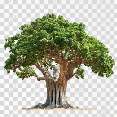 madagascar tree, white background, solid white background