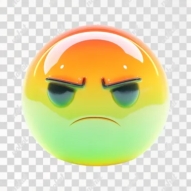 23w 3d sick , yellow to green gradient emoji, shiny on white background --s 250