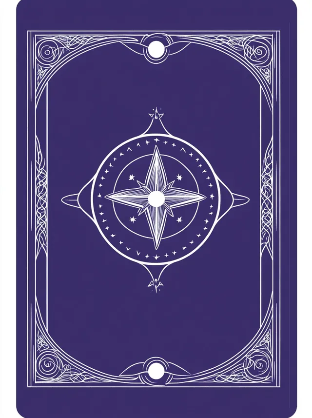 Celestial Fortune: A Minimalist Tarot Card Design
