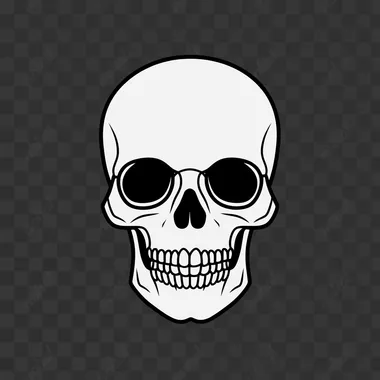a simple line art skull icon