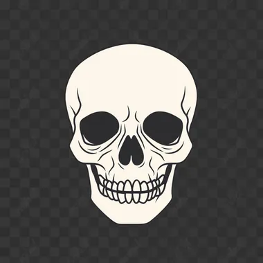 a simple line art skull icon